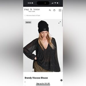 Rag and Bone Brandy Viscose Blouse